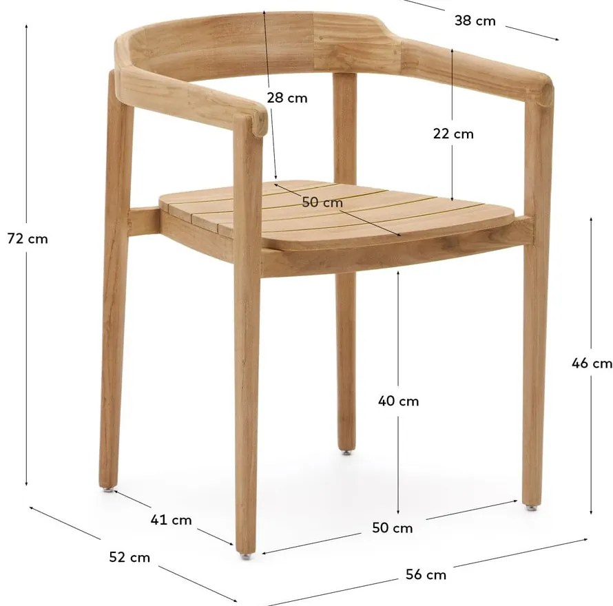 Drewniane krzesło ogrodowe Icaro – Kave Home