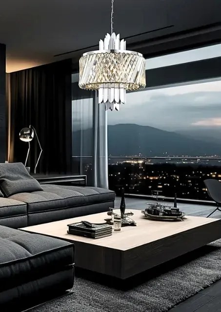 Lampa wisząca glamour chrom - K572- B3-W36