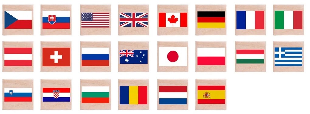 Woody Gra pamięciowa Flagi