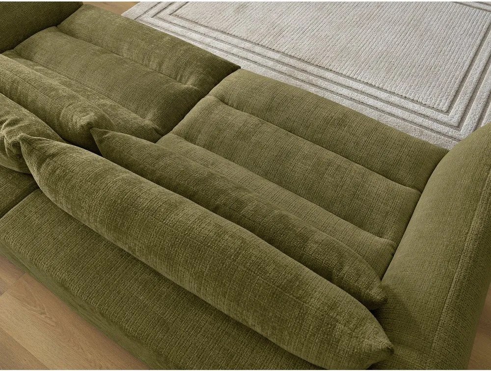 Zielona sofa z tkaniny szenilowej 276 cm Neil – Bobochic Paris
