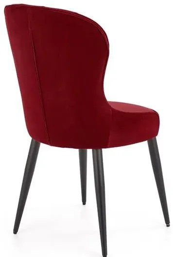 Krzesło tapicerowane K366 VELVET bordowe HALMAR
