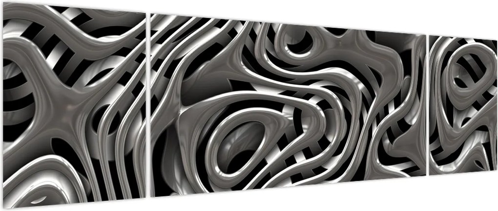Obraz - Metaliczna abstrakcja (170x50 cm)