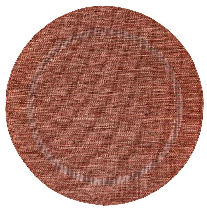 Dywan zewnętrzny Relax ceglany 120 cm x 120 cm koło