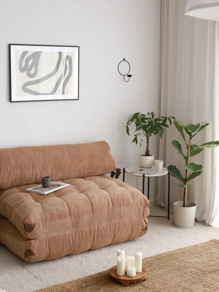 Sofa rozkładana Kadife 2 Camel