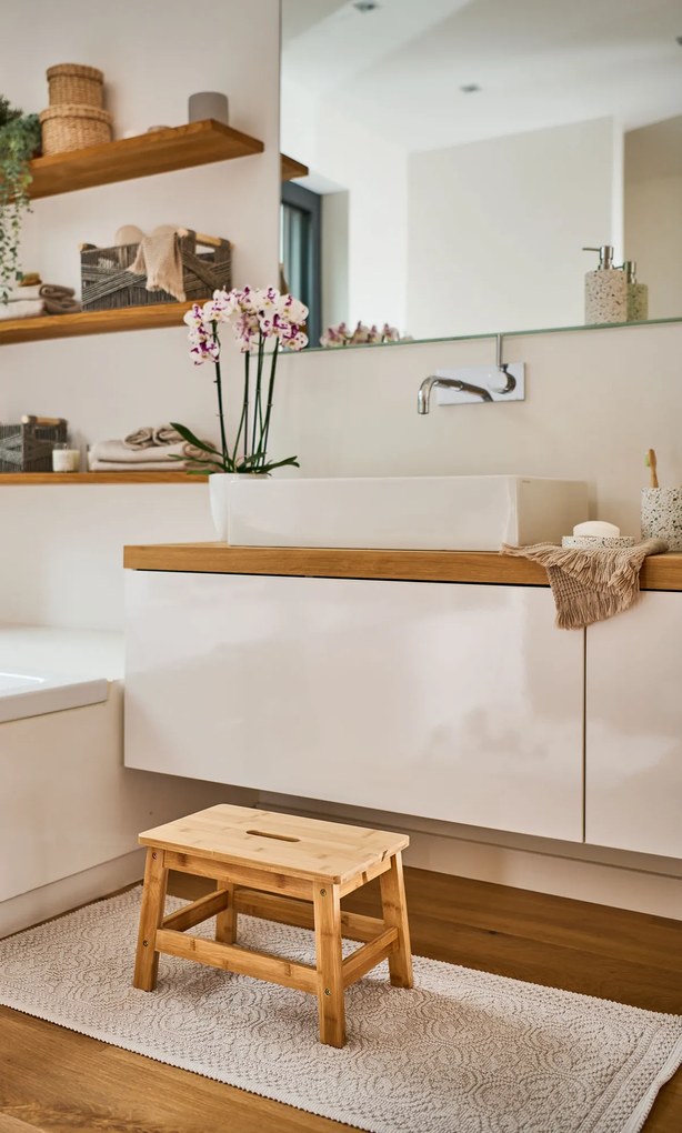 Stopień bambusowy, 38,5 x 26 x 25 cm