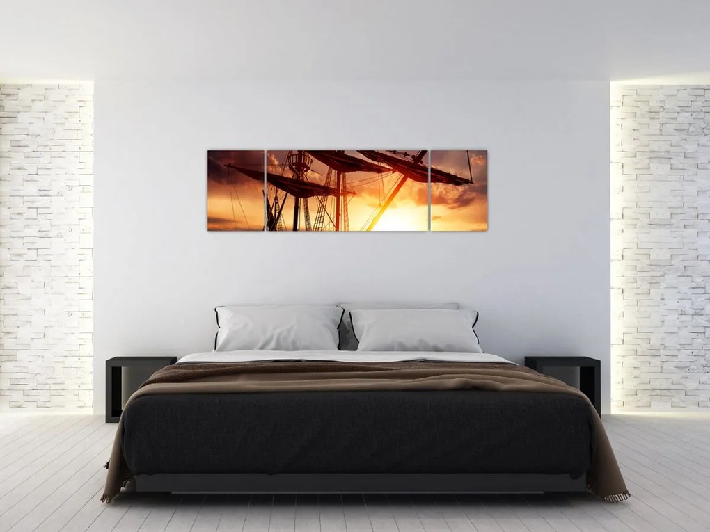 Obraz - Starożytny statek piracki (170x50 cm)