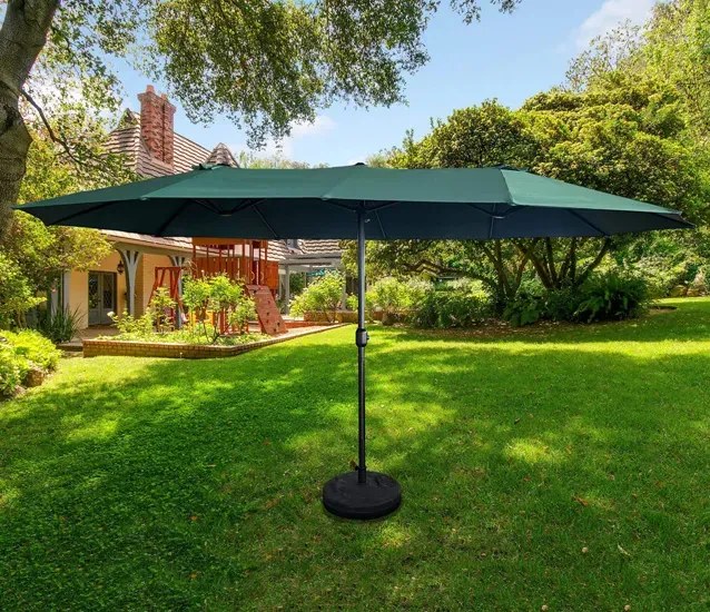Ciemnozielony parasol do ogrodu - Berlog