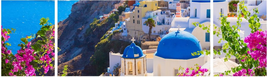 Obraz - Santorini, Grecja (170x50 cm)