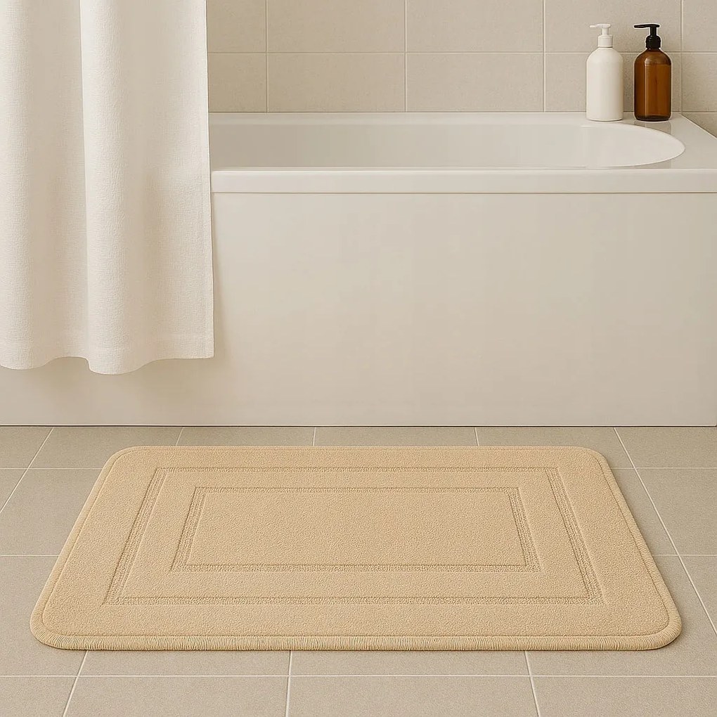 Dywanik antypoślizgowy Brązowy 50x80 cm Dekoracyjny gumowy spód uniwersalny