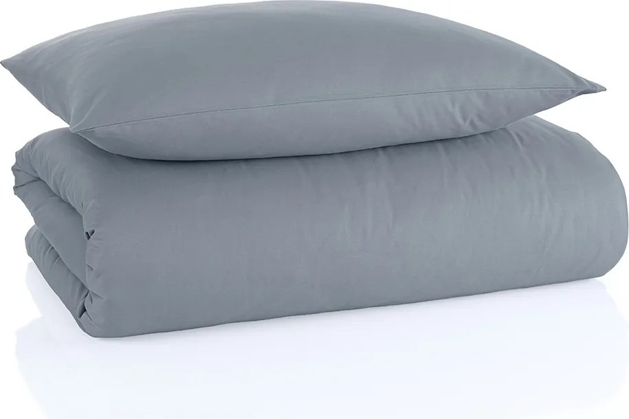 Pościel bawełniana Color szary 140 x 200 cm, 70 x 90 cm