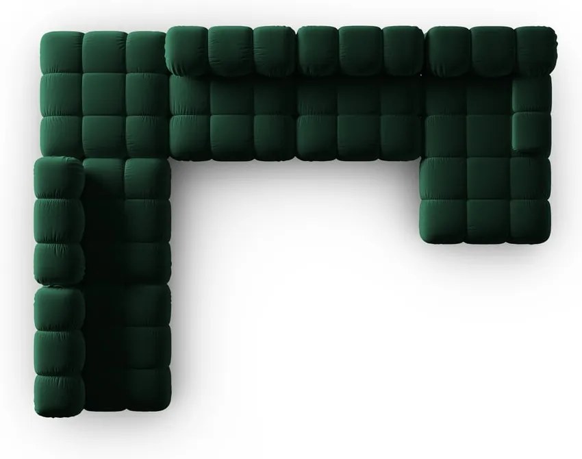 Zielona aksamitna sofa 379 cm Bellis – Micadoni Home