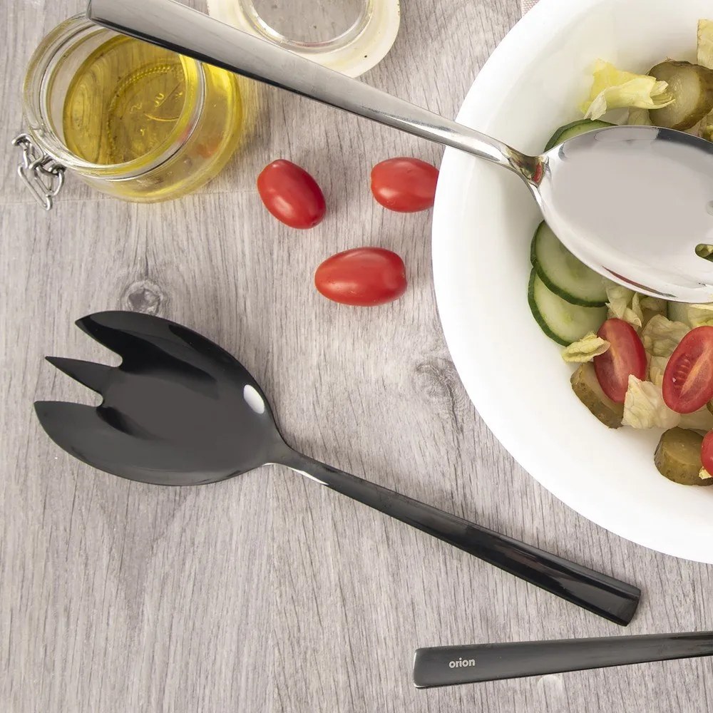 Sztućce do sałatek ze stali nierdzewnej Black – Orion