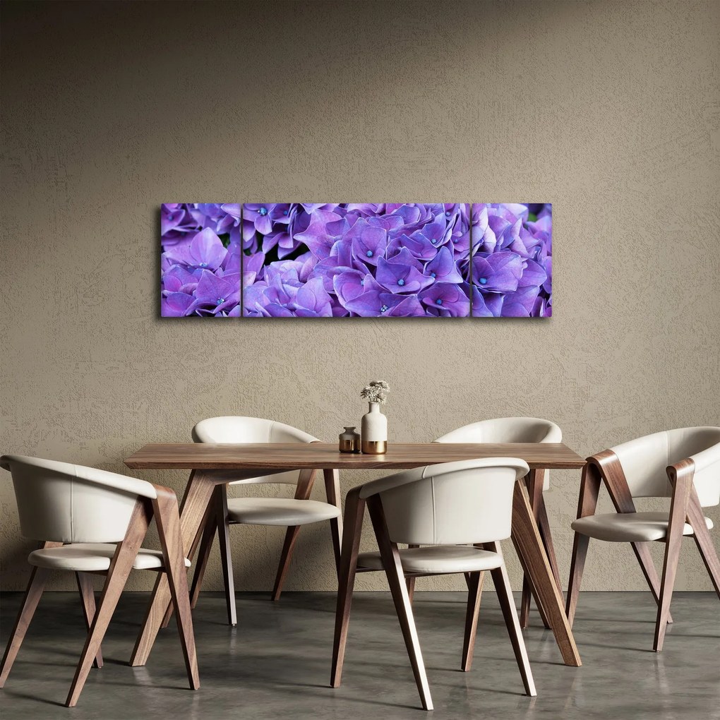Obraz fioletowych kwiatów (170x50 cm)