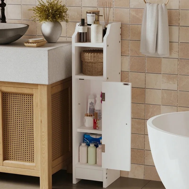 Szafka łazienkowa słupek drzwi biała wysoka półki nowoczesna loft 80 cm