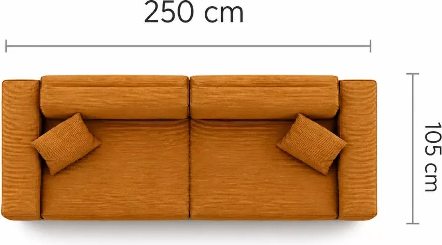 Wygodna kanapa Capitoli z pojemnikiem na pościel oraz funkcją spania