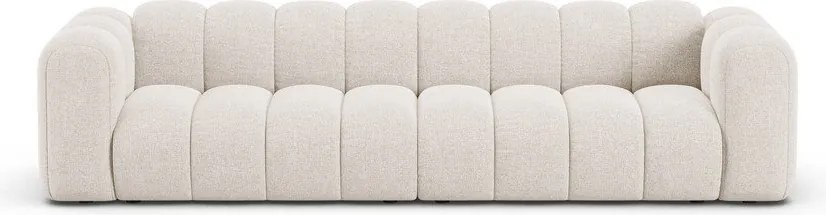 Kremowa sofa z tkaniny szenilowej 290 cm Lupine – Micadoni