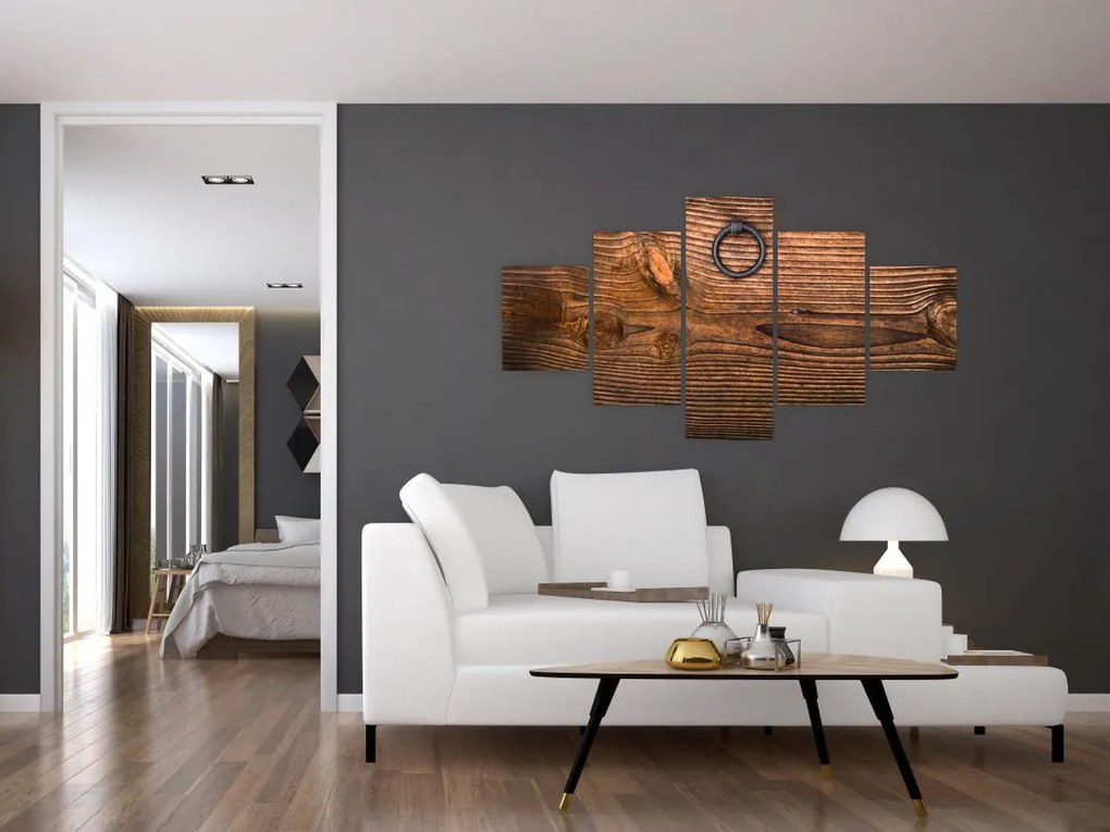Obraz tekstury drewna (125x70 cm)