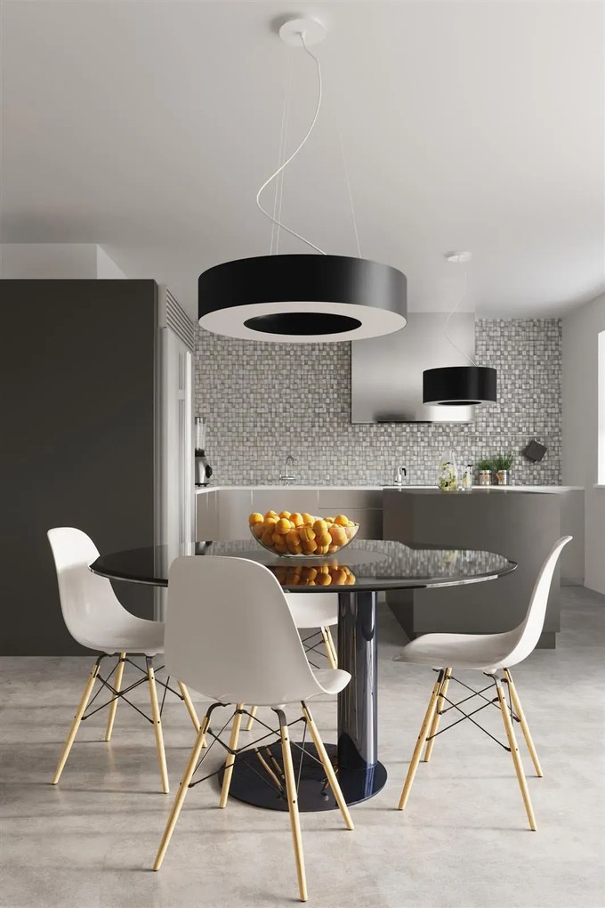 Żyrandol SATURNO 70 czarny/biały SOLLUX  LIGHTING