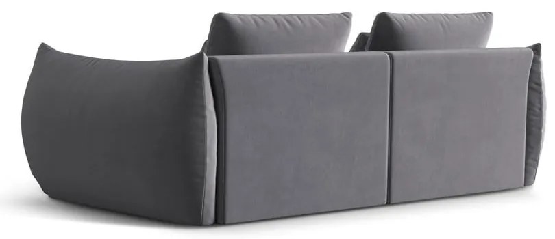 Ciemnoszara aksamitna sofa 232 cm Bloom – Micadoni