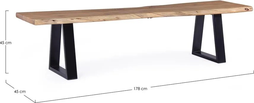 Drewniana ławka w naturalnym kolorze Artur – Bizzotto