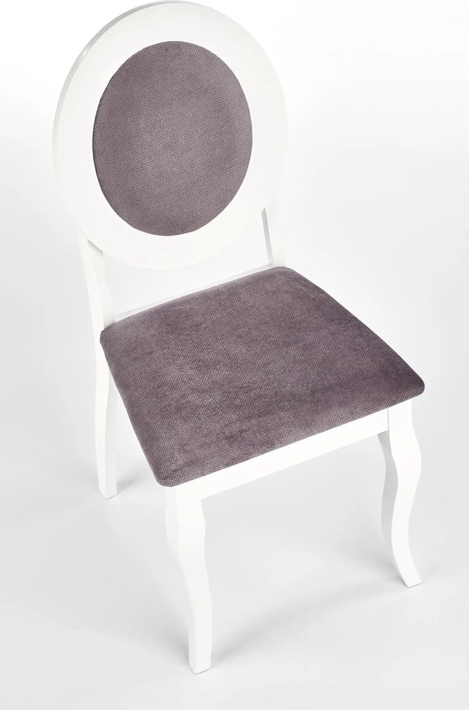 Białe krzesło do jadalni w stylu Retro Barock