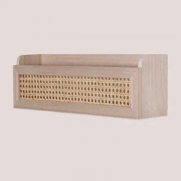 Półka Z Rattanu I Drewna Arxie ↔︎ 50 Cm - Sklum