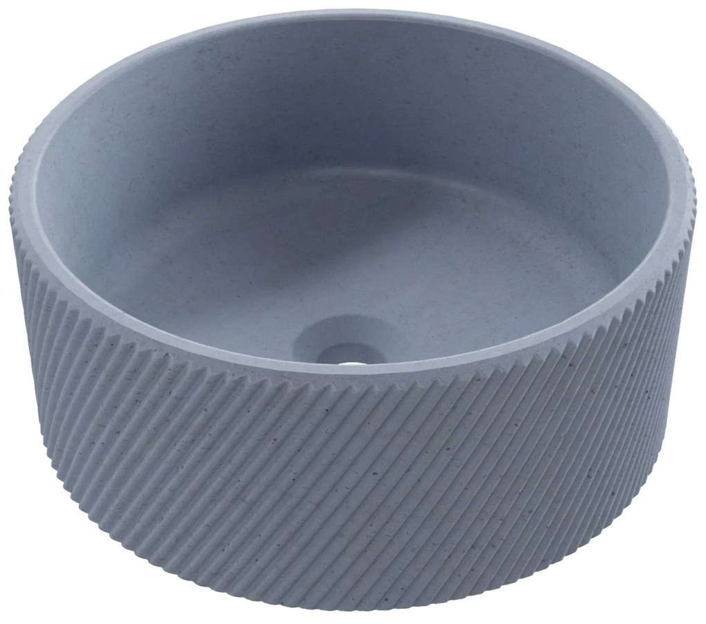 Umywalka betonowa nablatowa okrągła bez otworu na baterię 37 cm VIJA | różne kolory : Kolor - Lawendowy