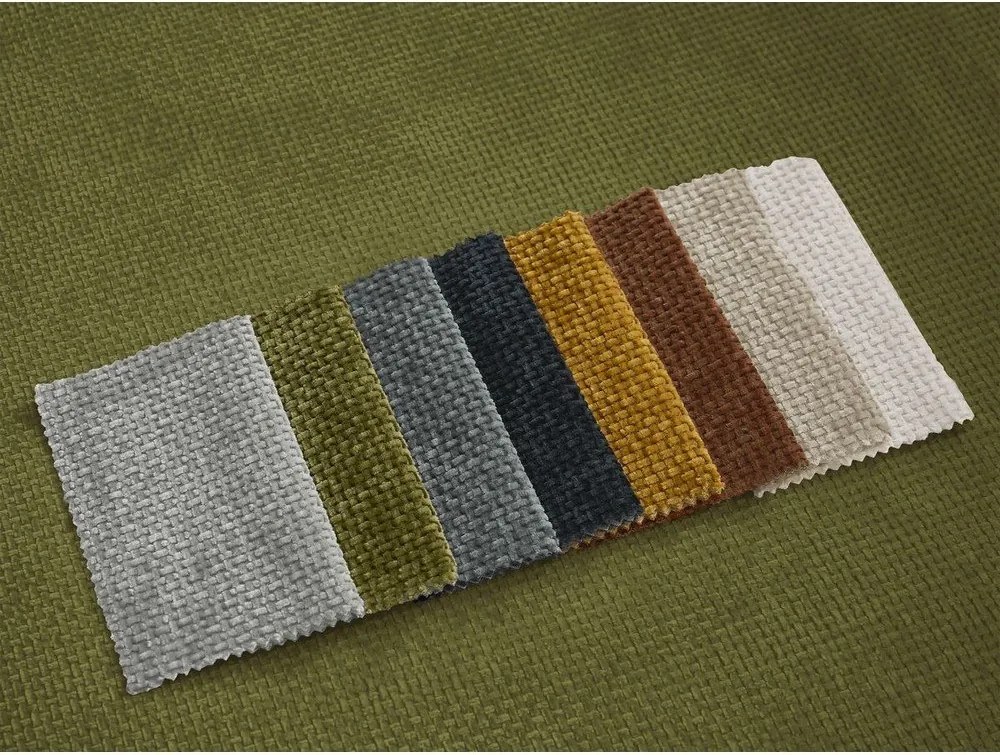 Zielona rozkładana sofa z tkaniny szenilowej 228 cm Neyo – Bobochic Paris