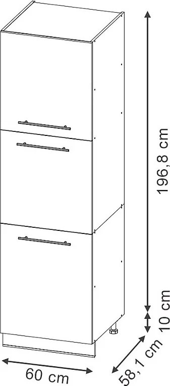 Szafka kuchenna panel dębowy 60x58x206.8 fame-line