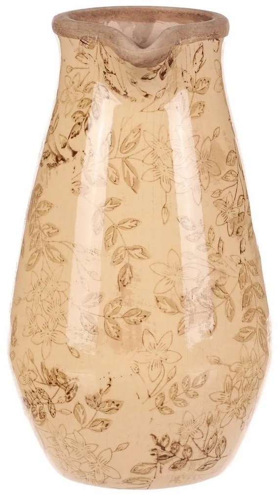 Waza ceramiczna Flores retro, dzbanek, 17 x 22 cm