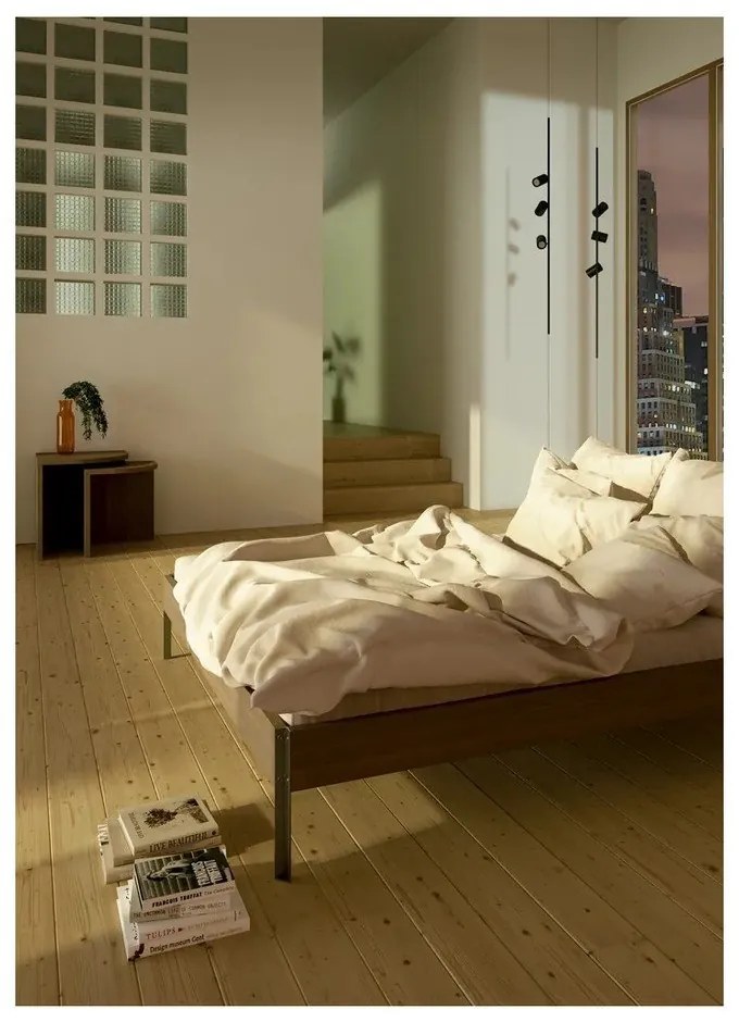 Łóżko dwuosobowe z litego drewna sosnowego bez zagłówka ze stelażem 180x200 cm w naturalnym kolorze Core – Karup Design