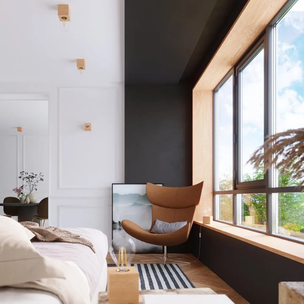 Naturalna lampa sufitowa 10x10 cm Gabi – Sollux