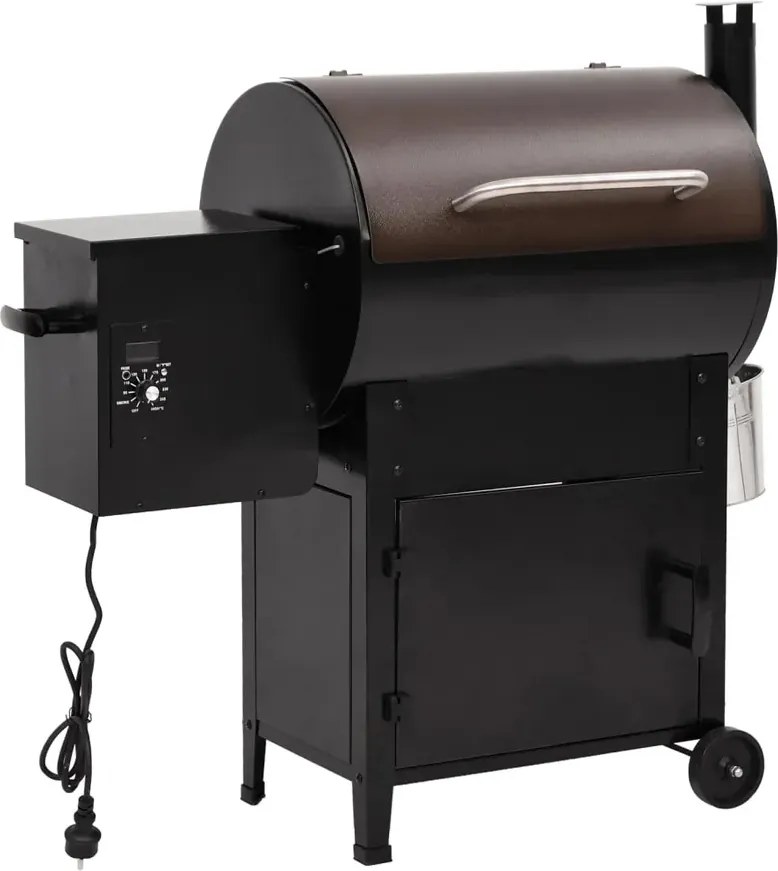Grill na pellet z kominem czarny 104 cm B8-N99