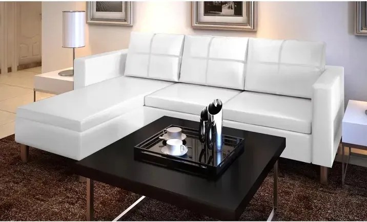 Biała elegancka sofa 3-osobowa – Senzo