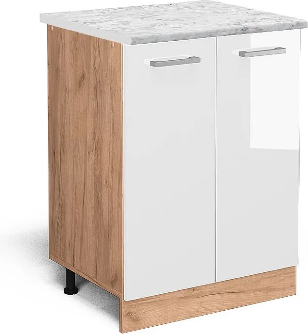 Szafki kuchenne biały wysoki połysk 60x60x81.6 r-line