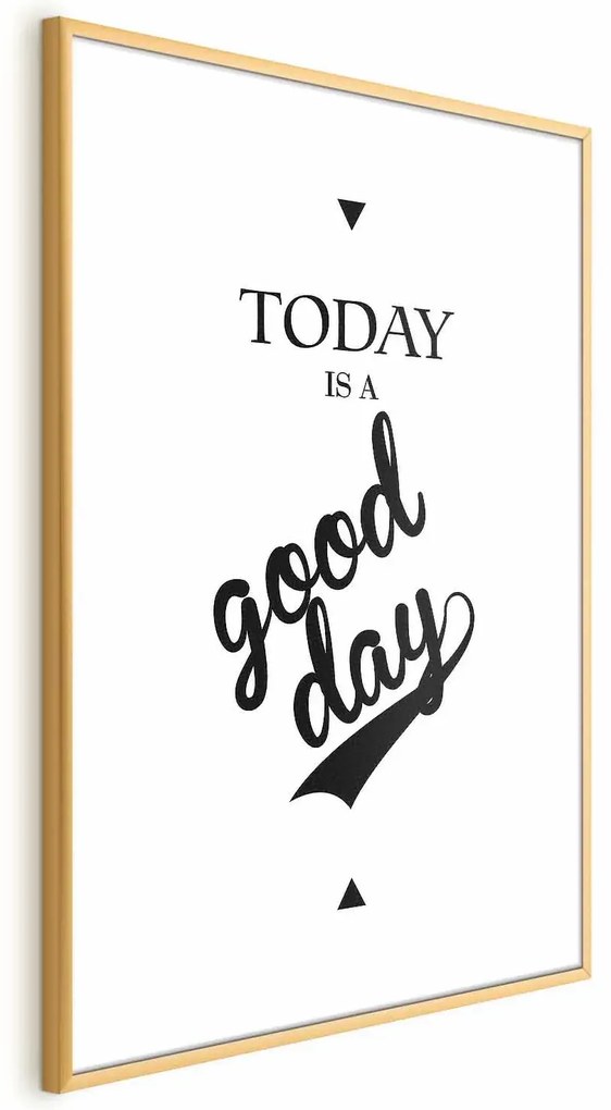 Plakat Today 29,7x42 cm z ramą złotą z marginesem ARTGEIST B