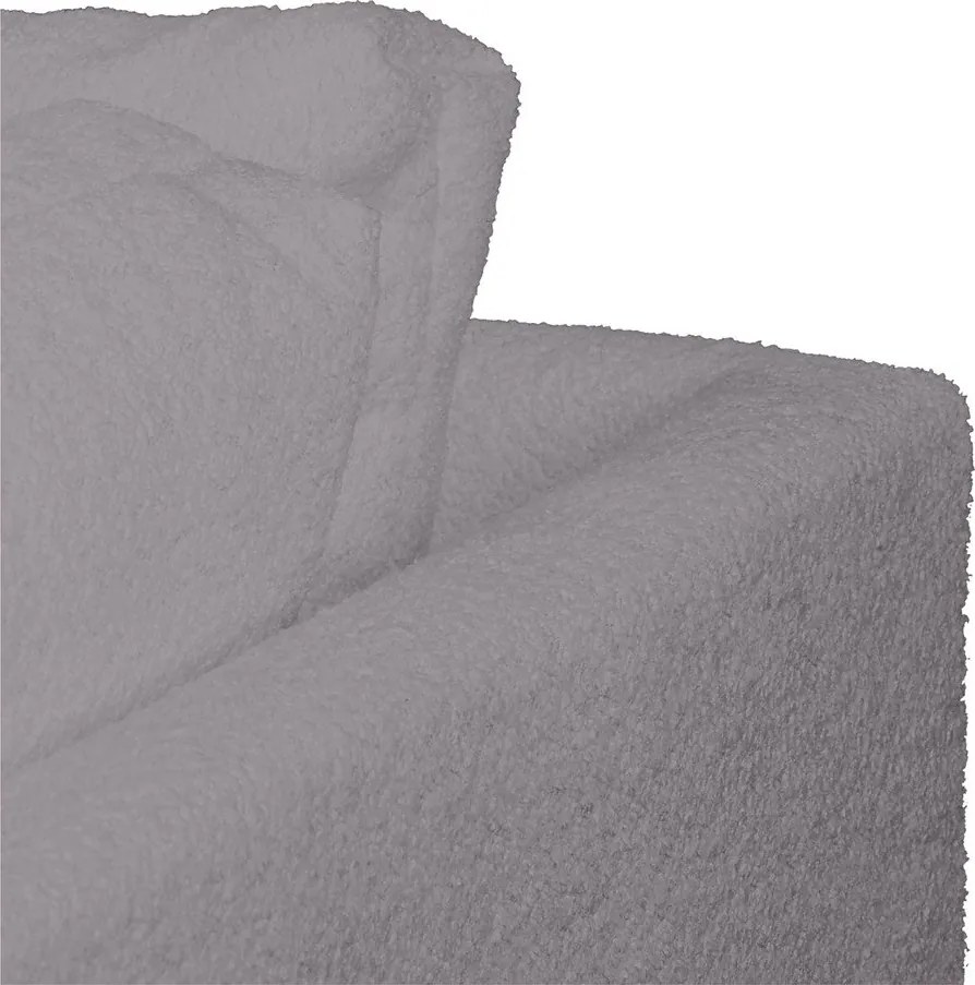 Ciemnoszary narożnik z materiału bouclé (prawostronny) Ariella – Ropez