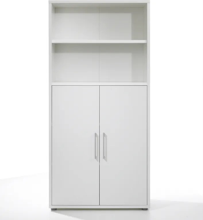 Regał biurowy 2-drzwiowy Prima biały