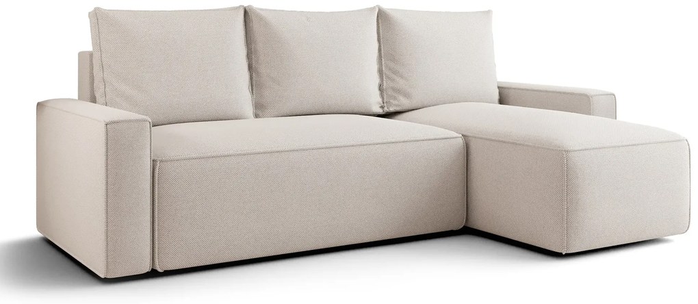 Kremowy rozkładany narożnik z funkcją spania W6-R28