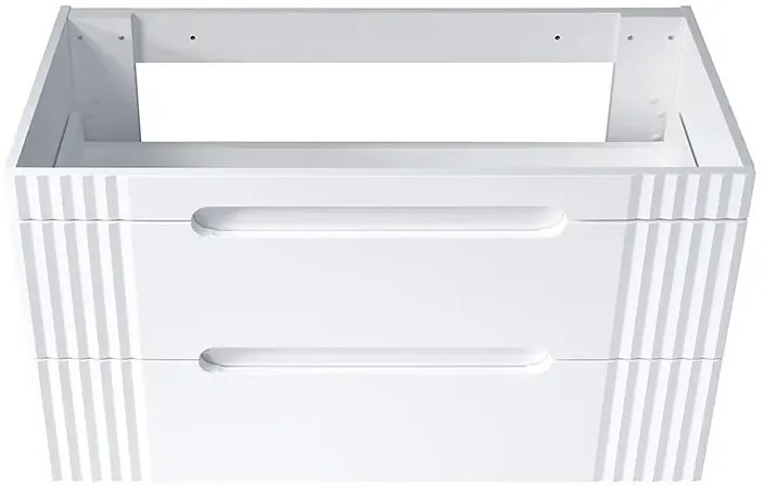 Biała szafka na 2 umywalki z szufladami 120 cm C7-T85