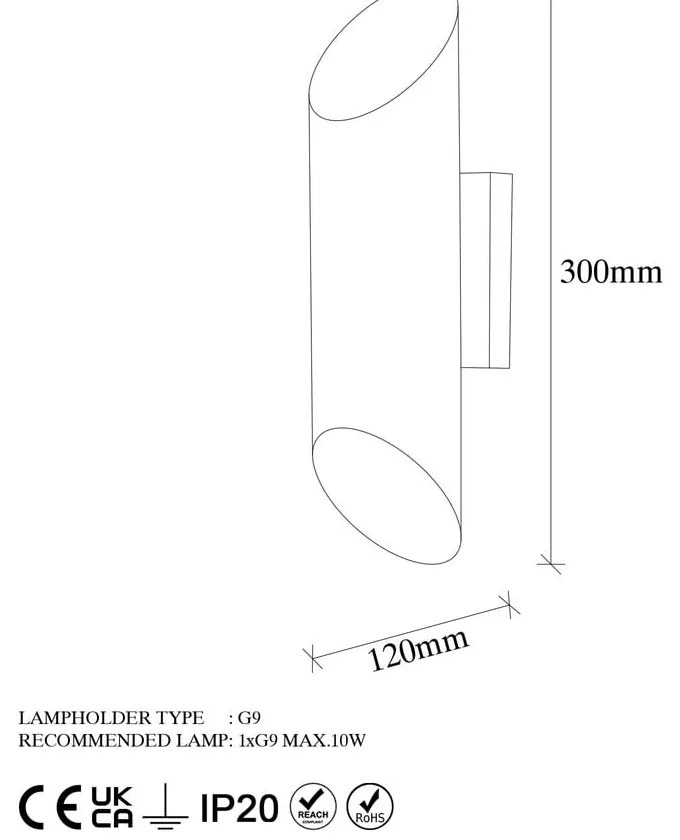 Kinkiet w czarno-złotym kolorze ø 8 cm Cut – Opviq lights