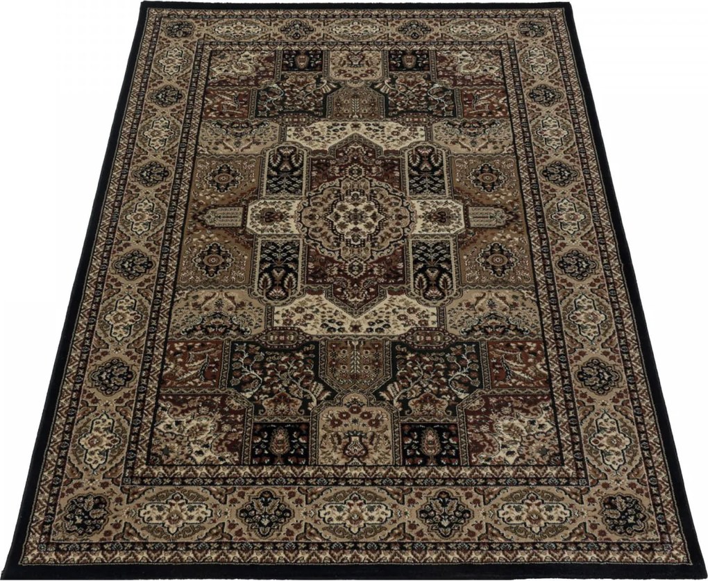 Dywan klasyczny Kashmir beżowo-czarny 120 cm x 170 cm