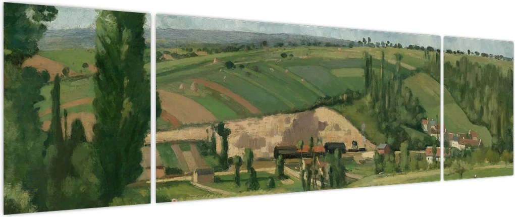 Obraz - Camille Pissarro, Landscape at Les Pâtis, Pontoise, reprodukcje (170x50 cm)