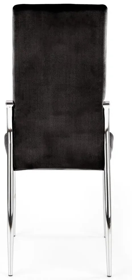 Krzesło tapicerowane K416 VELVET czarne HALMAR