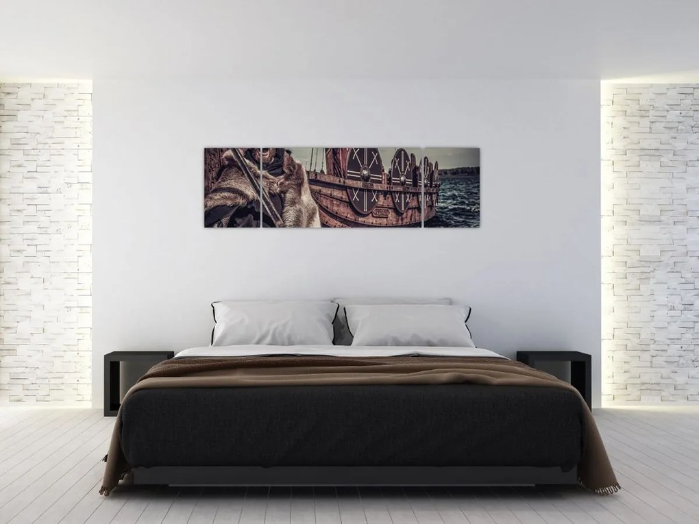 Obraz - Wojownik wikingów (170x50 cm)