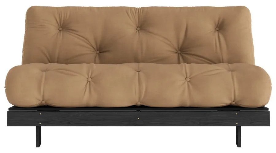 Brązowa rozkładana sofa 160 cm Roots Black Night – Karup Design