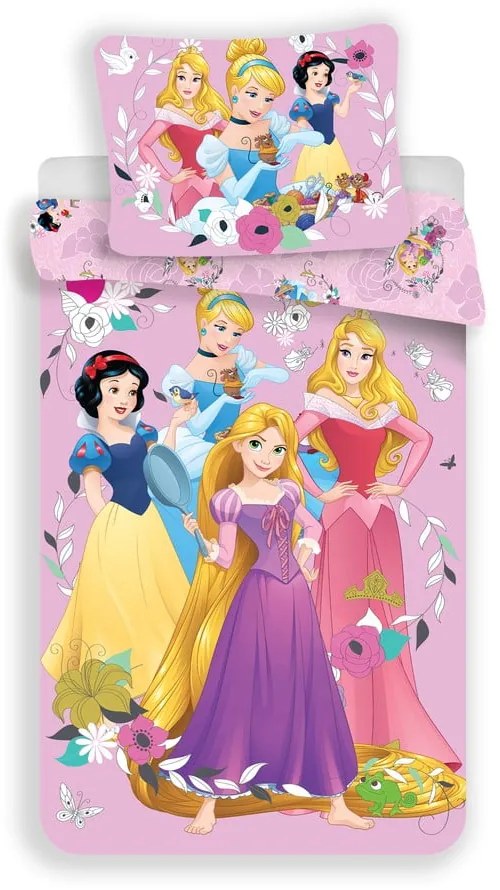 Bawełniana dziecięca pościel jednoosobowa 140x200 cm Princess – Jerry Fabrics