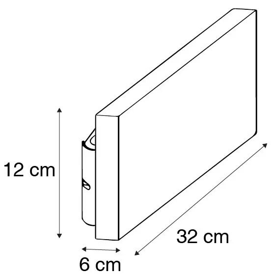 Wiejski Kinkiet / Lampa scienna drewniany 32 cm z diodami LED 6 - Ajdin Nowoczesny Oswietlenie wewnetrzne