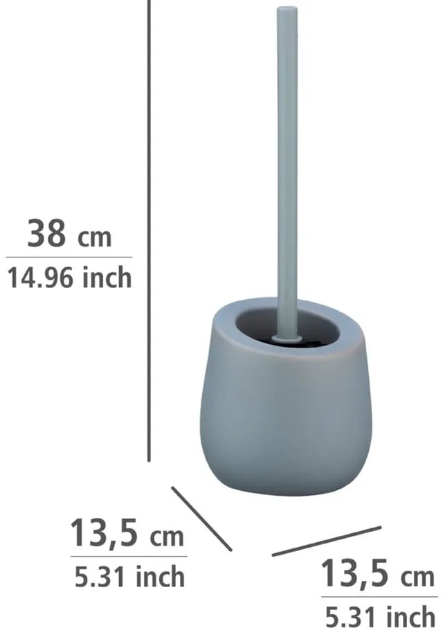 Szara ceramiczna szczotka do WC Wenko Badi