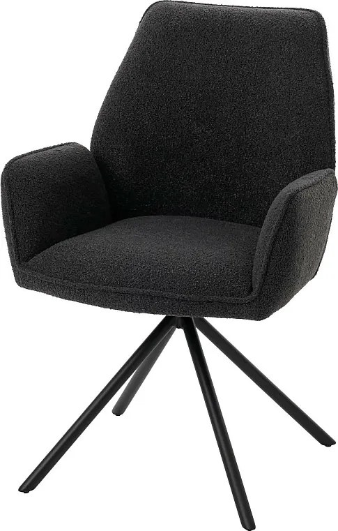 Krzesło do jadalni MCW-G67 Bouclé,  ciemnoszary